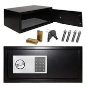Sejfy i kasy pancerne - Sejf domowy biurowy zamek elektroniczny szyfrowy kluczyk kod XXL 43x35x21 - miniaturka - grafika 1