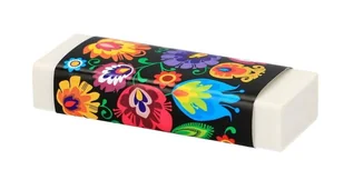 Gumka do mazania haft łowicki czarny - Gumki biurowe - miniaturka - grafika 1