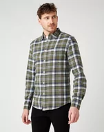 Koszule męskie - Męska Koszula Wrangler Ls 1 Pkt Shirt Ivy Green W5F1B3Xix-M - miniaturka - grafika 1