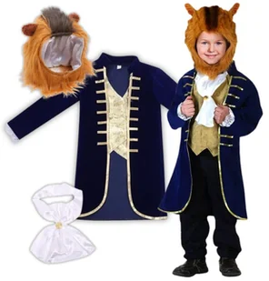 Strój Kostium Bestii Piękna I Bestia Książę Frak Maska Bal Karnawał 104 110 Cm 4-5L - Dodatki do strojów karnawałowych Strój Kostium Bestii Piękna I Bestia Książę Frak Maska Bal Karnawał 104 110 Cm 4-5L - Dodatki do strojów karnawałowych - miniaturka - grafika 1