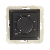 Wyłączniki światła i elektryczne - Termostat obrotowy Logus czarny Efapel - miniaturka - grafika 1