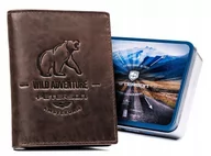 Portfele - Duży, skórzany portfel męski w orientacji pionowej Peterson - miniaturka - grafika 1