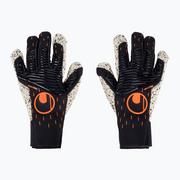 Piłka nożna - Rękawice bramkarskie uhlsport Speed Contact Supergrip+ Hn czarno-białe 101126101 45054 - miniaturka - grafika 1