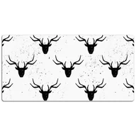 Podkładki na biurko - Mata ochronna na blat Czarne jelenie wzór 120x60 cm, Dywanomat - miniaturka - grafika 1
