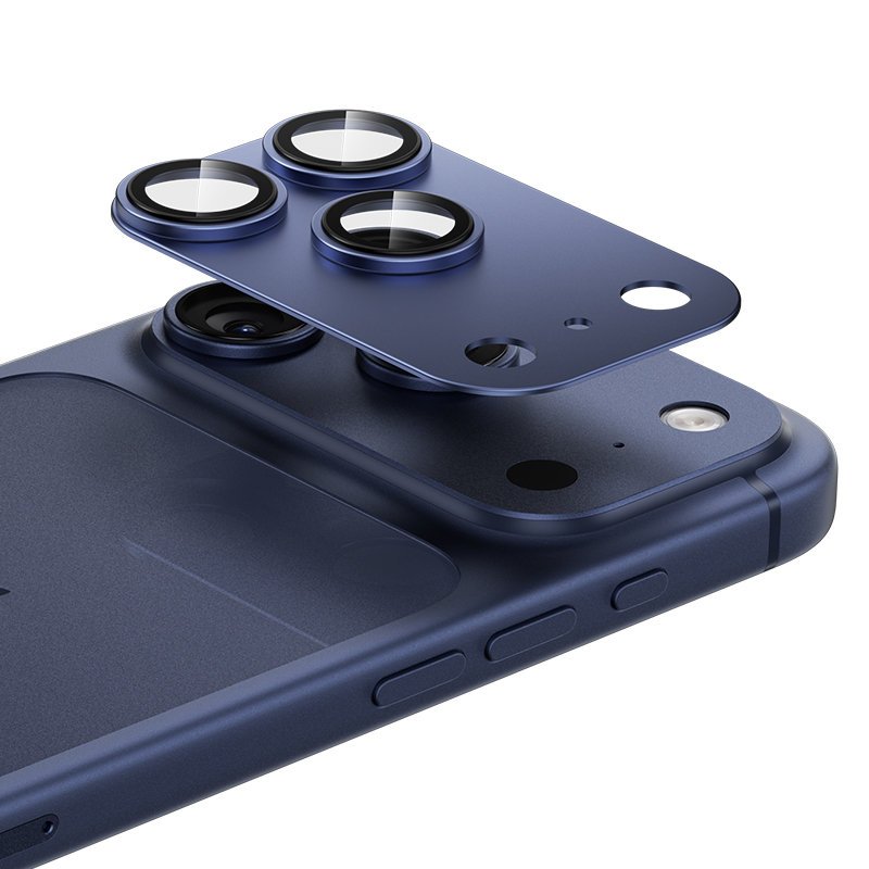 Benks Hartowane szkło Glass Warrior Metal Integrated Lens Protector (C070) do Iphone 17 Pro Max (obiektyw 3 sztuki) niebieskie