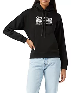 G-STAR RAW Męska bluza z kapturem Premium Core Originals Logo Hooded, czarny (Dk Black C235-6484), XS - Bluzy męskie - miniaturka - grafika 1