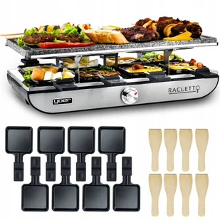 Elektryczny Grill Raclette Yoer 1400W 8 osób+PŁYTA - Raclette - miniaturka - grafika 1