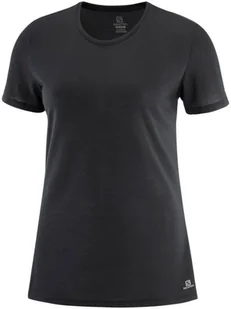 Salomon Koszulka Comet Short Sleeve W Black/ Heather C15365 - Koszulki sportowe damskie - miniaturka - grafika 1
