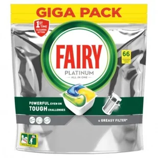 Fairy Kapsułki do zmywarek Platinum All In One Lemon 66 szt - Środki do zmywarek - miniaturka - grafika 1