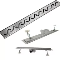 Akcesoria hydrauliczne - Odpływ podłogowy/liniowy z niskim syfonem 130cm Welle wydajny/mocny - miniaturka - grafika 1