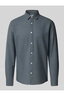 Koszula lniana o kroju slim fit z kołnierzykiem typu kent model CAIDEN - Only & Sons - Koszule męskie - miniaturka - grafika 1