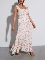 Sukienki - Milan Kiss Sukienka w kolorze biało-jasnoróżowym - miniaturka - grafika 1