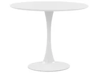 Stoły - Beliani Stół do jadalni okrągły 90 cm biały BOCA - miniaturka - grafika 1