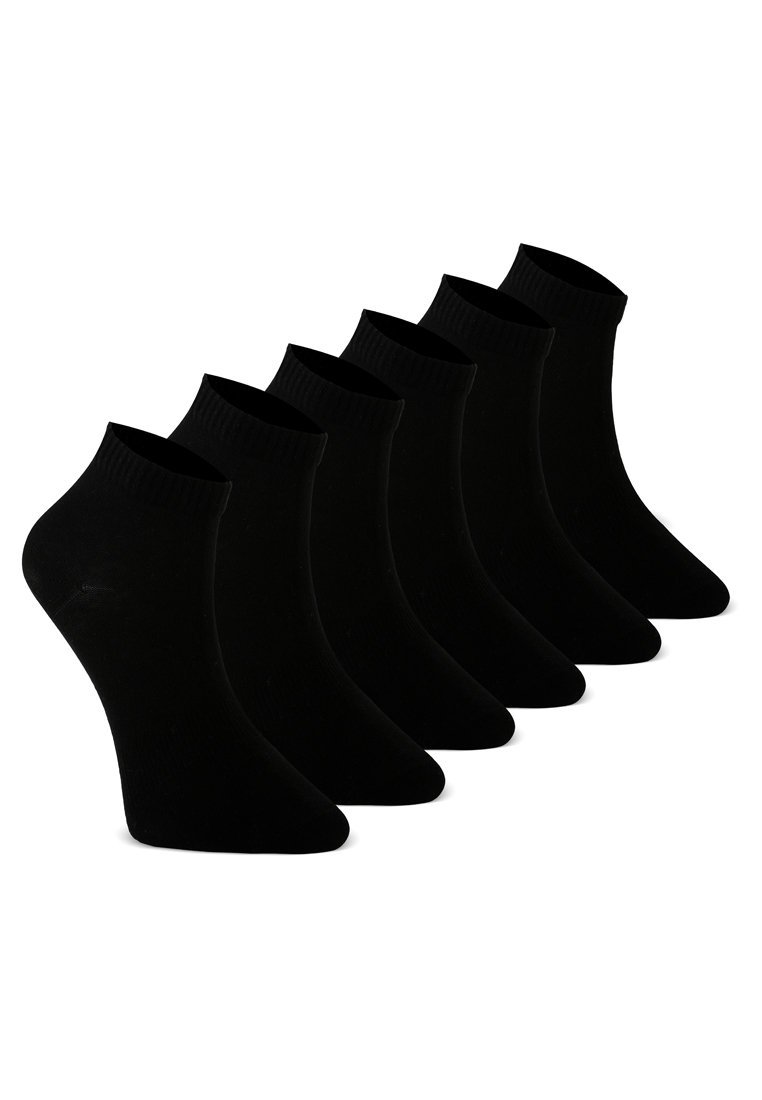 CREA SOCKS, czarne SPORTOWE skarpetki, 6 par, 41/46