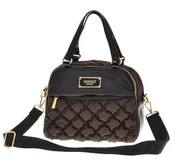 Torebki damskie - Monnari torebka listonoszka kuferek sportowy pikowany brąz - miniaturka - grafika 1