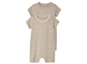 Pajacyki dla niemowląt - Lupilu Pajacyki niemowlęce z bawełny organicznej 2 sztuki Brązowy 50/56 - miniaturka - grafika 1