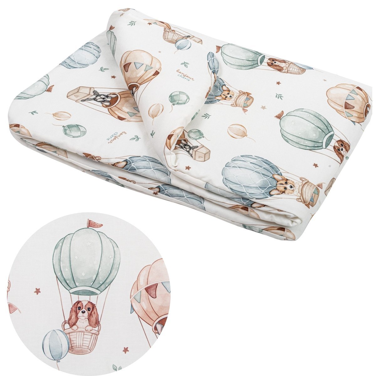 Bawełniana Kołderka Przedszkolaka 100x150 cm Pieski