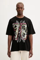 Koszulki męskie - Diesel t-shirt bawełniany T-BOXT-T8 męski kolor czarny z nadrukiem A18661.0QIAM - miniaturka - grafika 1