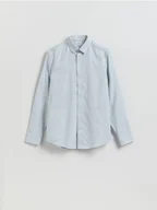 Koszule męskie - Reserved - Koszula slim z bawełny egipskiej - jasnoniebieski - miniaturka - grafika 1