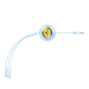 Kabel ładowania 3w1 Baseus USB do USB-C, USB-M, Lightning 3,5A, 1,1m (niebieski) - Kable - miniaturka - grafika 5