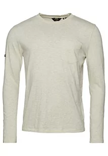 SUPERDRY Studios L/S Top M6010724A Desert Bone Off White Marl L Mężczyzna, Desert Bone Off White Marl, L - Koszulki męskie - miniaturka - grafika 1