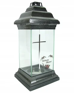 Znicz Dla Męża Kapliczka Lampion Szklany Z Dedykacją Kochanemu Mężowi - Lampiony i znicze - miniaturka - grafika 1