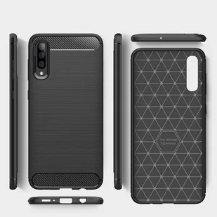 Carbon Case elastyczne etui pokrowiec Samsung Galaxy A50s / Galaxy A50 / Galaxy A30s czarny - Etui i futerały do telefonów - miniaturka - grafika 3