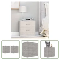 Szafki nocne - The Living Store Szafki nocne 2 szt. Beton szary 40x30x40 cm Materiał drewnopochodny - miniaturka - grafika 1