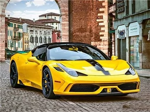 Diamentowa mozaika - Auto sportowe - Prace ręczne dla dzieci - miniaturka - grafika 1