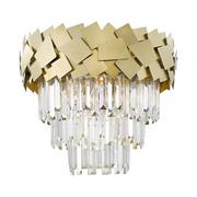 Lampy sufitowe - Zuma Line Sufitowa LAMPA glamour QUASAR C0506-06A-B5E3 szklana OPRAWA okrągły PLAFON crystals złoty przezroczysty C0506-06A-B5E3 - miniaturka - grafika 1