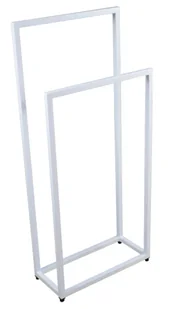 Biały podwójny stojak na ręczniki 45 cm N0-C48 - Wieszaki łazienkowe Biały podwójny stojak na ręczniki 45 cm N0-C48 - Wieszaki łazienkowe - miniaturka - grafika 1