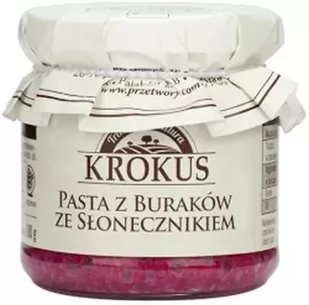 KROKUS Pasta z buraków i słonecznika 180g - Pasty warzywne - miniaturka - grafika 1