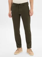 Spodnie męskie - Selected Spodnie Mężczyźni Bawełna zielony jednolity, 28-32 - miniaturka - grafika 1