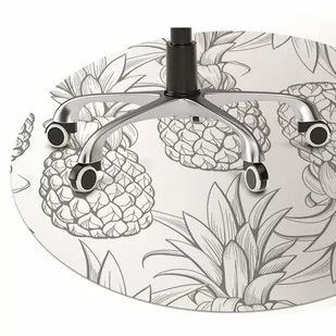 Mata na podłogę pod krzesło Wzór w ananasy fi100 cm - Podnóżki, podpórki, podkładki - miniaturka - grafika 1