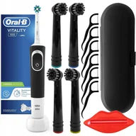 Szczoteczki do zębów - Szczoteczka Oral-B Vitality 100 Czarna + 4 zam. czarne prec. w/a + etui czarne - miniaturka - grafika 1
