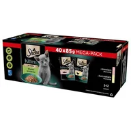 Mokra karma dla kotów - SHEBA Kitten Wybór Smaków saszetki 40x85 g – mokra karma pełnoporcjowa dla kociąt, w sosie (kawałki z: łososiem, kurczakiem) - miniaturka - grafika 1