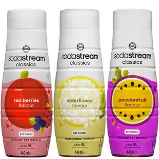 3x Syrop do SodaStream Red Berries Zero 440ml + Elderflower Zero 440ml + Passionfruit Zero 440ml - Syropy i koncentraty owocowe - miniaturka - grafika 1