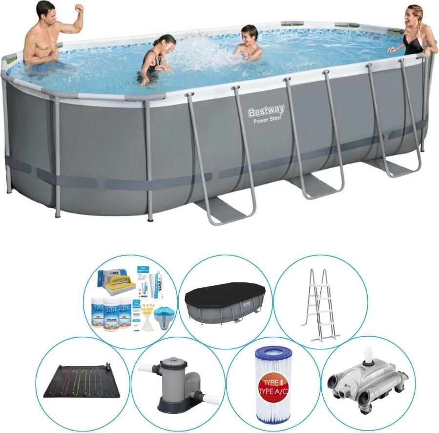 Oferta basenów - Bestway Power Steel Oval 548x274x122 cm