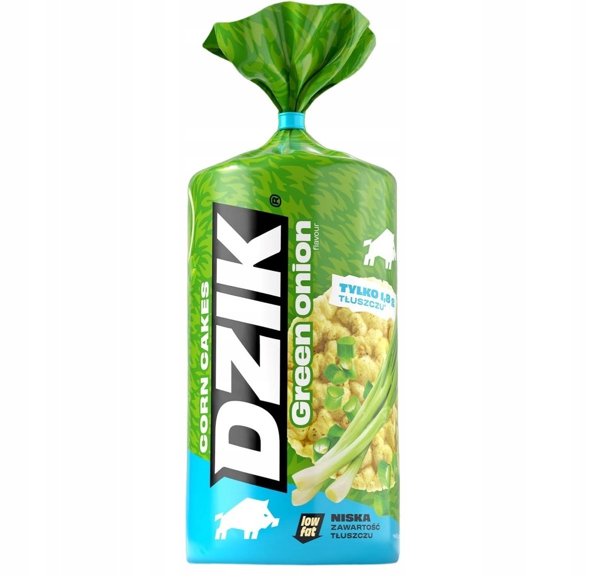 DZIK WAFLE KUKURYDZIANE LOW FAT - ZIELONA CEBULKA 120g