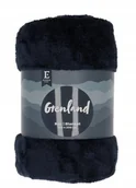 Koce - Gruby, puszysty koc 200x220 cm granatowy GRENLAND VII - miniaturka - grafika 1