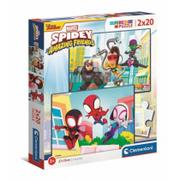 Puzzle - Clementoni Puzzle 2x20 Super Kolor Spidey and Friends - - miniaturka - grafika 1