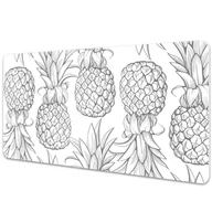 Podkładki na biurko - Podkładka na całe biurko Wzór w ananasy 100x50 cm - miniaturka - grafika 1