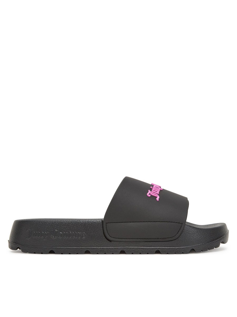 Juicy Couture Klapki Damskie Czarny, Różowy JUICY COUTURE-CEOWB-PJC2 Czarny