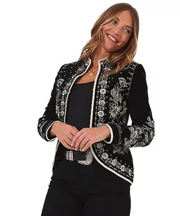 Joe Browns Damska kurtka wyróżniająca się Boutique haftowana, czarna Multi, 12, Czarny wiele, 38 - Kurtki damskie - miniaturka - grafika 1