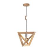 Lampy sufitowe - Spotlight Ekologiczna LAMPA wisząca TRIGONON 1271174 skandynawska OPRAWA drewniany ZWIS geometryczny dąb olejowany 1271174 - miniaturka - grafika 1