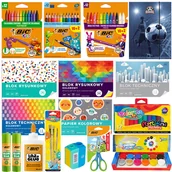 Przybory szkolne - MEGA zestaw wyprawka do przedszkola dla chłopca, BIC, XXL 74 elementy - miniaturka - grafika 1