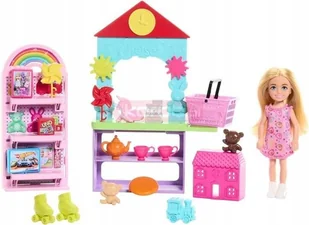 BARBIE CHELSEA SKLEPIK Z ZABAWKIAMI ZESTAW DO ZABAWY z lalką + akcesoria HNY59 - Domki dla lalek - miniaturka - grafika 1