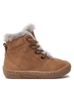 Buty dla dziewczynek - Froddo Trzewiki Minni Suede Laces G2110140-2 M Brązowy - miniaturka - grafika 1