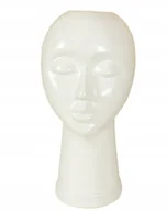 Wazony i flakony - WAZON CERAMICZNY TWARZ GŁOWA BIAŁY NOWOCZESNY - miniaturka - grafika 1