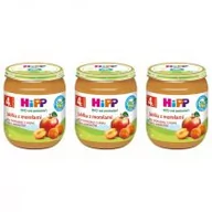 Desery dla dzieci - Hipp Jabłka z morelami po 4. miesiącu zestaw 3 x 125 g Bio - miniaturka - grafika 1